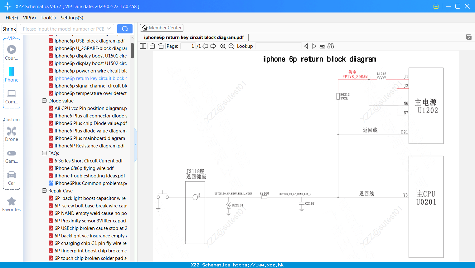 Iphone6p Return Key Circuit Block Diagram